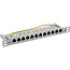 InLine® patchpaneel Cat.6A 12-voudig 10" 0,5U lichtgrijs, RAL7035