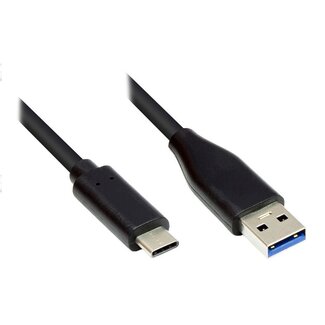 Good Connections USB-C - USB-A kabel | USB3.0 5 Gbps | 15W | zwart | 0,50 meter