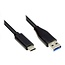 USB-C - USB-A kabel | USB3.0 5 Gbps | 10W | zwart | 1,8 meter