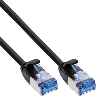 InLine InLine® Patchkabel slim, U/FTP PiMf, Cat.6A, zwart, 0,3m