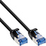 InLine® Patchkabel slim, U/FTP PiMf, Cat.6A, zwart, 0,3m