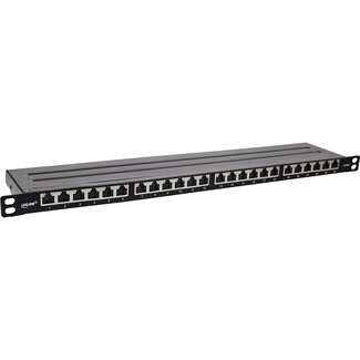 InLine InLine® 19" patchpaneel Cat.6A 0,5 U 24-voudig, met stofbescherming, zwart