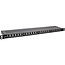 InLine® 19" patchpaneel Cat.6A 0,5 U 24-voudig, met stofbescherming, zwart