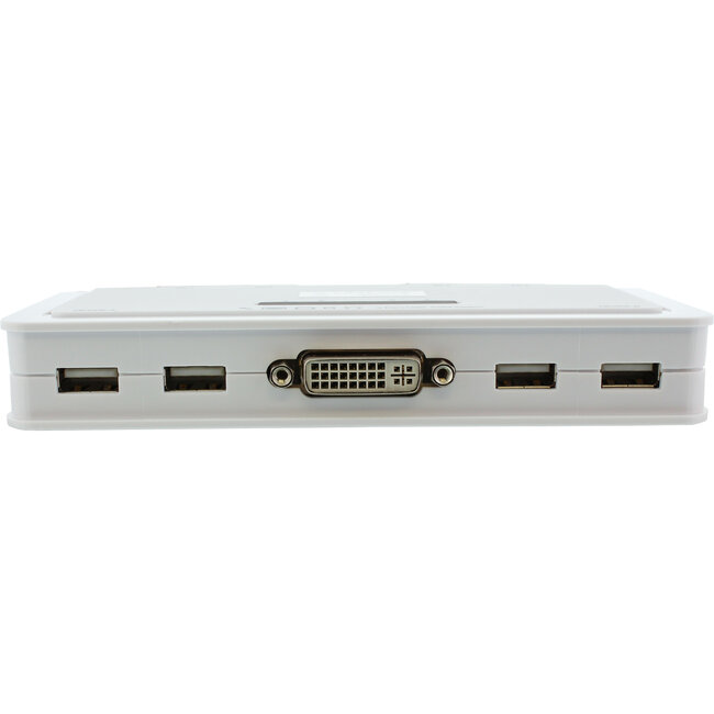 InLine® 4-Poorts Kabel KVM Switch, DVI-D, USB, met audio