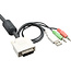 InLine® 4-Poorts Kabel KVM Switch, DVI-D, USB, met audio