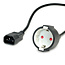 VALUE stroomkabel, C14 connector naar CEE7/3 female, max 10A (2300W), for UPS only, zwart, 0,3 m