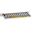 InLine® 10" patchpaneel Cat.6A 0,5U 12-voudig, lichtgrijs,RAL7035,met stofbesch.
