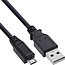 InLine® Micro-USB 2.0 kabel, USB-A(M) naar Micro-B (M), zwart, 1,5m