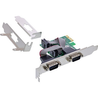 InLine InLine® interfacekaart, 2x serieel RS-232, PCIe, AX99100, laag profiel