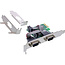 InLine® interfacekaart, 2x serieel RS-232, PCIe, AX99100, laag profiel