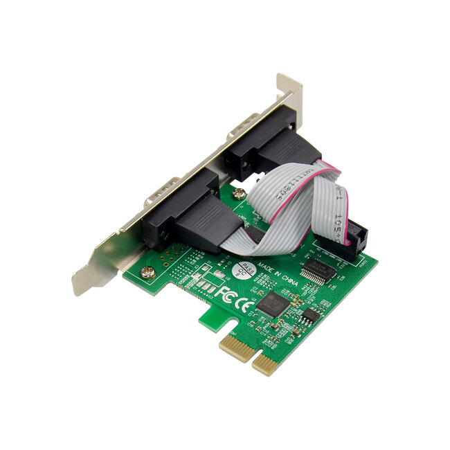 InLine® interfacekaart, 2x serieel RS-232, PCIe, AX99100, laag profiel