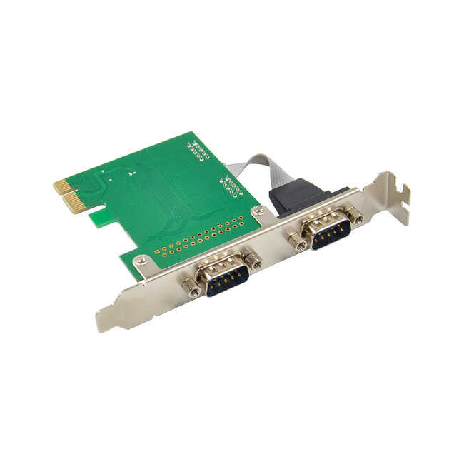 InLine® interfacekaart, 2x serieel RS-232, PCIe, AX99100, laag profiel