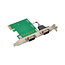 InLine® interfacekaart, 2x serieel RS-232, PCIe, AX99100, laag profiel