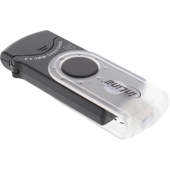 InLine® USB 3.0 mobiele kaartlezer met 2 stations, voor SD, SDHC, SDXC, microSD