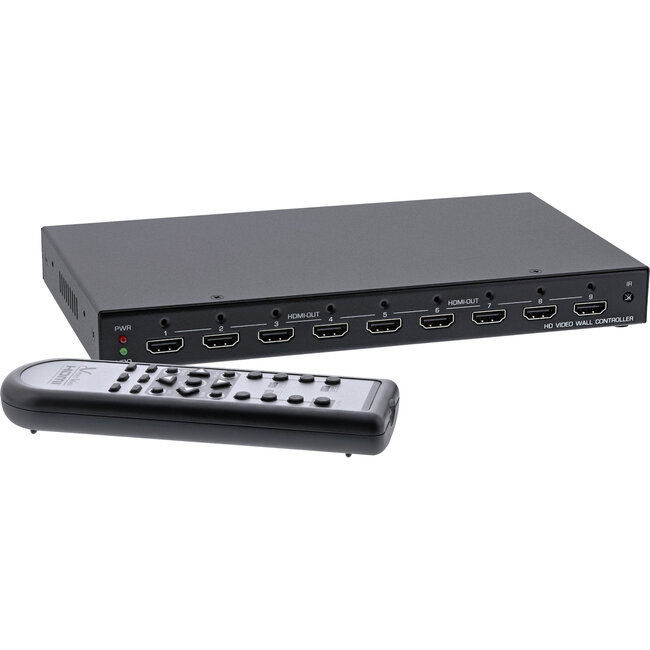 InLine® HDMI-videowall switch 1 tot 9 monitoren, Full-HD