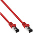 InLine® Patchkabel, S/FTP (PiMf), Cat.8.1, 2000MHz, halogeenvrij, rood, 0,3m