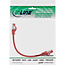 InLine® Patchkabel, S/FTP (PiMf), Cat.6, 250 MHz, PVC, koper, rood, 0,25m