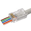 ROLINE RJ45-stekker, niet-afgeschermd, Cat.6/6A (klasse E/EA), Pass-Through, voor massieve/soepele draad, 10 stuks