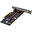 InLine® PCI Express kaart naar 2x interne NVMe M.2 Key M - Bifurcatie, PCIe x8
