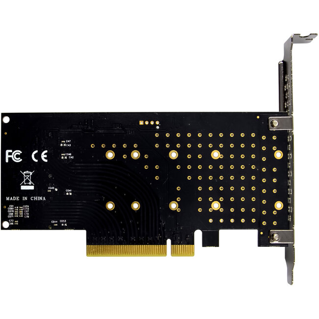 InLine® PCI Express kaart naar 2x interne NVMe M.2 Key M - Bifurcatie, PCIe x8