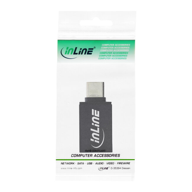 InLine® USB 3.2 Gen.2 adapter, USB-C male naar USB A female, OTG