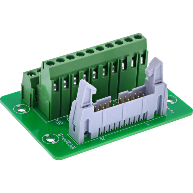 InLine® IDC 20 contactdoos naar aansluitblok, 10-pins, op printplaat