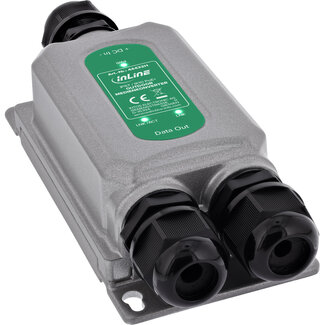 InLine InLine® PoE+ mediaconverter, 1Gb/s, RJ45/SFP, IP67, IK10
