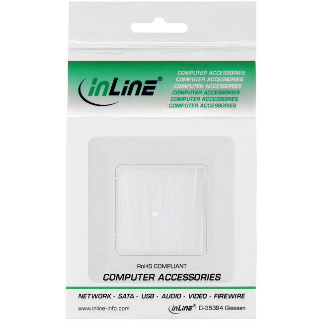 InLine® frame met borstelrooster, voor TV, wit RAL9010