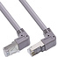 InLine® Patchkabel boven/onder haaks, S/FTP (PiMf), Cat.6, PVC, grijs, 2,67m