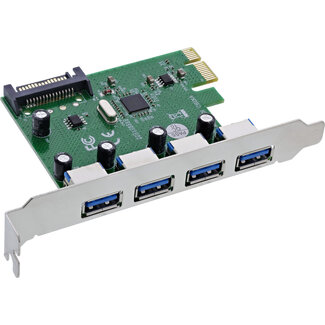 InLine InLine® interfacekaart, 4x USB-A 3.2 Gen. 1, PCIe x1