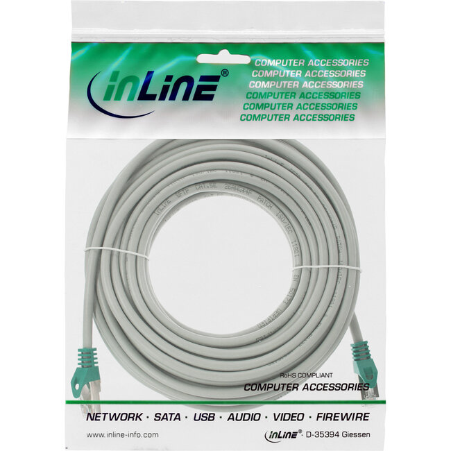 InLine® Crossover Patchkabel, F/UTP, Cat.5e, grijs, 10m