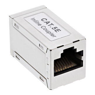InLine InLine® Metalen patchkabel koppeling Cat.5e, 2x RJ45 female, afgeschermd