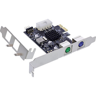 InLine InLine® interfacekaart, 2x PS/2, PCIe, USB-aansluiting, MCS9990