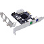 InLine® interfacekaart, 2x PS/2, PCIe, USB-aansluiting, MCS9990
