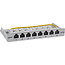 InLine® Patchpaneel Cat.6A 0,5U 8-voudig, tafel/wand/rail, grijs,stofbescherming