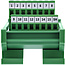 InLine® D-Sub 15 aansluitblok, bus, schroefklem, voor opzetrail