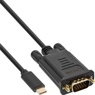 InLine InLine® USB Display kabel, USB-C male naar VGA male, 2m