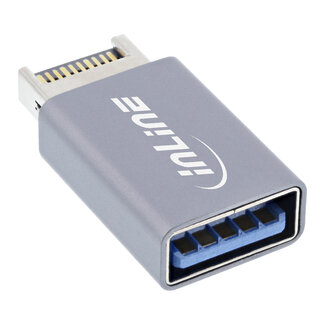 InLine InLine® USB 3.2 adapter, interne USB-E frontpaneelplug naar USB-A female