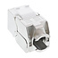 InLine® Keystone RJ45 female, SNAP-In, Cat.6a, met stofbescherming blauw
