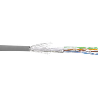 InLine InLine® Patchkabel Cat.5e, grijs, SF/UTP, AWG26, CCA, PVC, 100m