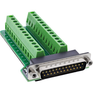 InLine InLine® D-Sub 25 aansluitblok, stekker, 2-rij, schroefaansluiting