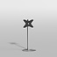 Vloerstandaard SPHERE rvs 120 cm VESA 400x300