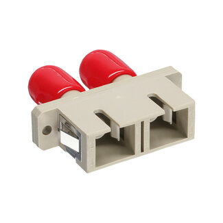 InLine InLine® LWL koppeling, duplex ST/SC, multimode, beige, keramische huls