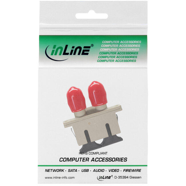 InLine® LWL koppeling, duplex ST/SC, multimode, beige, keramische huls