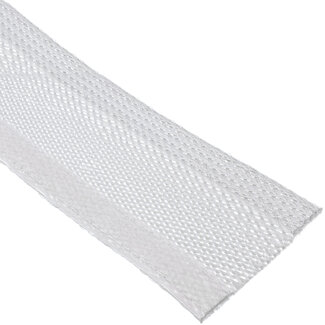 InLine InLine® Gevlochten kabelhoes, klittenband, 1 m, 25 mm, wit