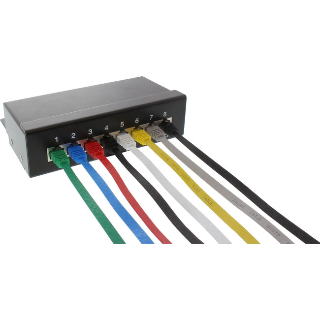InLine® Patchkabel plat, U/UTP, Cat.6, geel, 10m