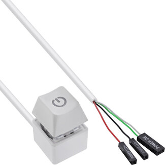 InLine InLine® Computer Power-Switch Remote-kabel, wit, 2 m
