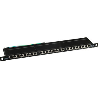 InLine InLine® patchpaneel Cat.6, 24-weg, 48,26cm (19"), 0,5U, zwart RAL9005