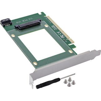 InLine InLine® Interfacekaart, PCIe x16 U.2 NVMe, SFF-8639, intern