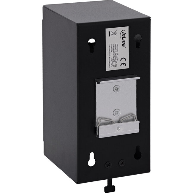 InLine® Cat.6A Keystone-box, wand/DIN-rail, STP, 4 poorten